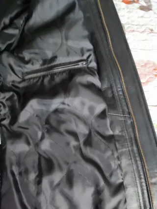 Chaqueta de Piel Negra Caballero diseño italiano