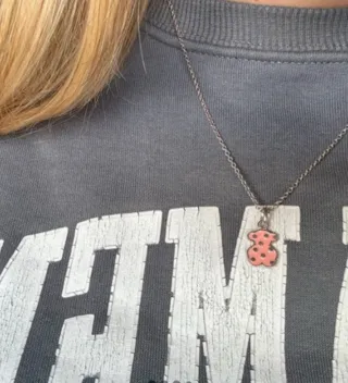 Collar Tous Oso Rosa y Plata