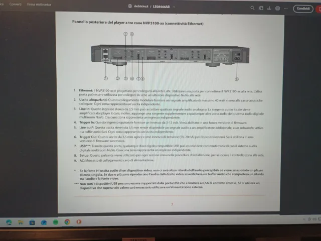 Amplificatore Nuvo NV-P3100 Multiroom