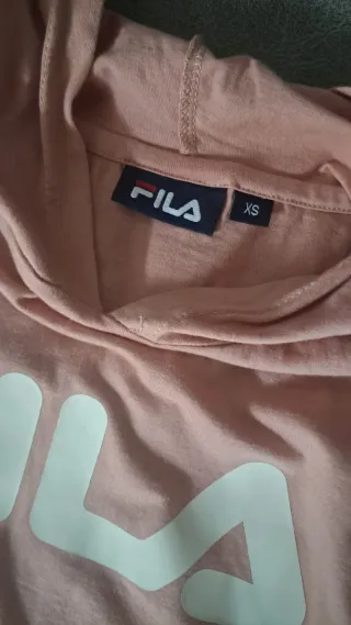 Camiseta Fila Crop Top Rosa de algodon Talla XS