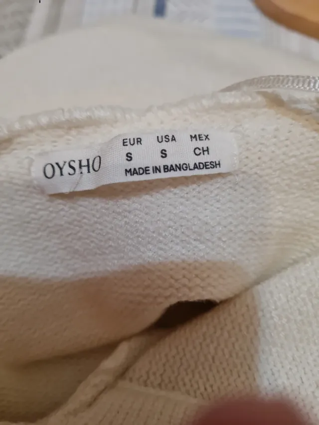 Sudadera de punto con rayas