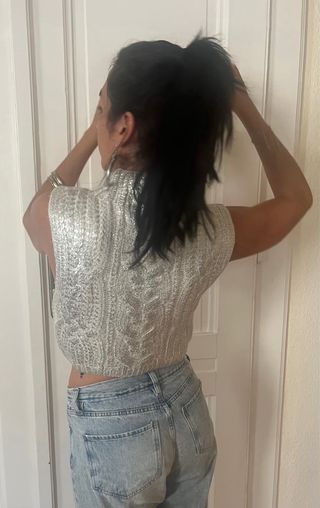 Chaleco Zara Brillos Talla S