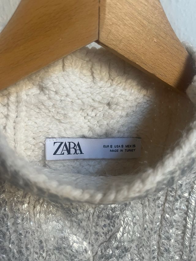 Chaleco Zara Brillos Talla S