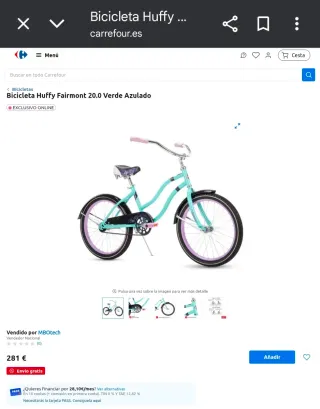 Bicicleta Niños - Huffy Fairmont 20 Turquesa