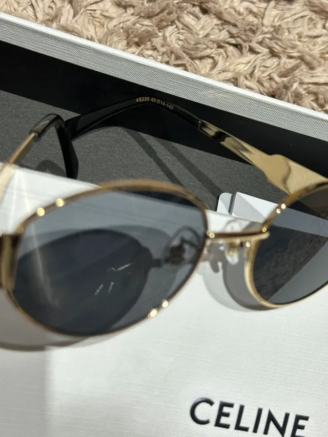 Gafas Celine Triomphe Metal Negro y Dorado
