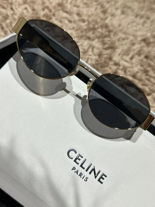Gafas Celine Triomphe Metal Negro y Dorado