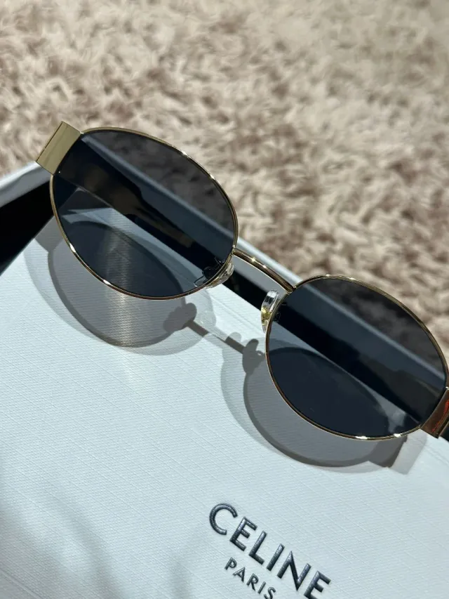Gafas Celine Triomphe Metal Negro y Dorado