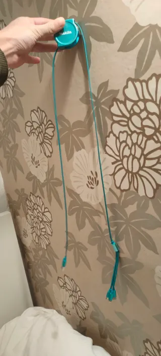 Cable Carga Retráctil Makita Azul Turquesa