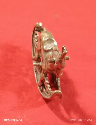 Miniatura cavallo a dondolo in argento