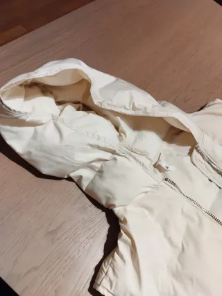 Chaleco largo mujer beige