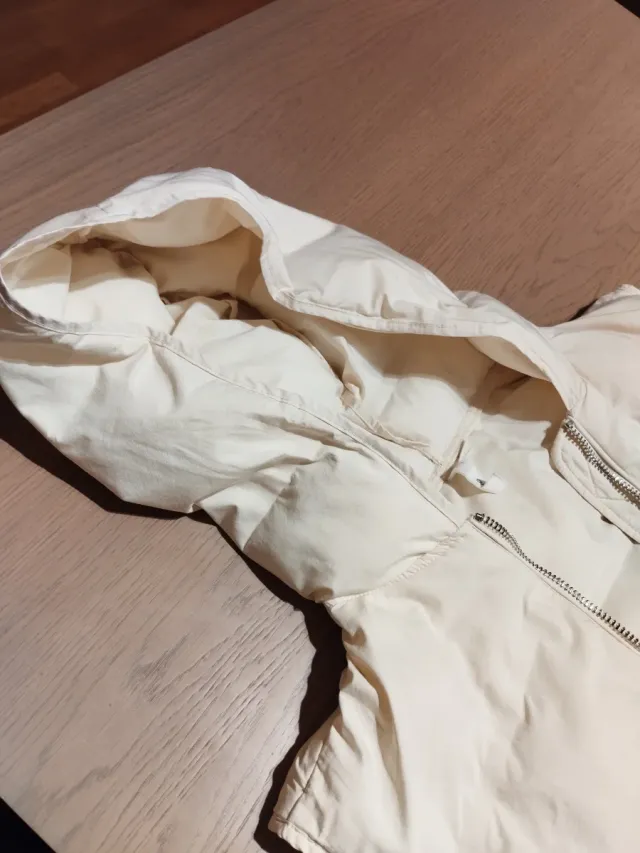 Chaleco largo mujer beige