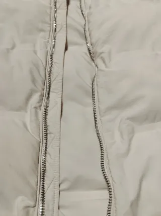 Chaleco largo mujer beige