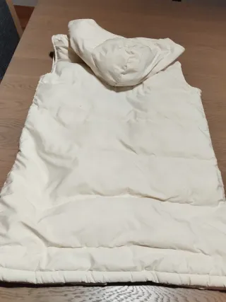 Chaleco largo mujer beige