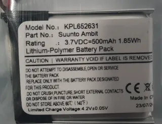 Batería KPL652631 para Suunto Ambit 2/3