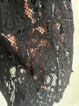 Conjunto fiesta 2 piezas encaje negro benetton