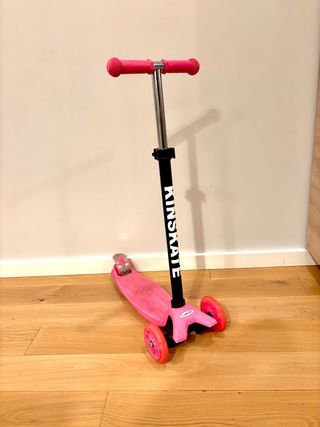 Patinete infantil 3 ruedas rosa ruedas con luces