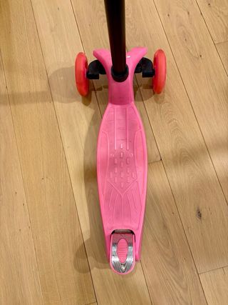 Patinete infantil 3 ruedas rosa ruedas con luces