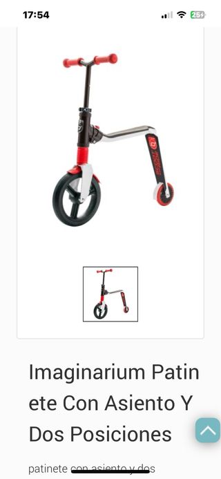 Patinete Imaginarium con asiento 2 posiciones