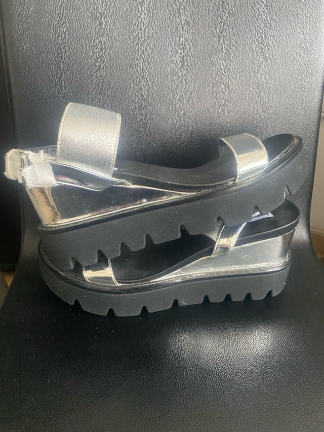 Sandalias Francescomila Mujer Negro/Plata