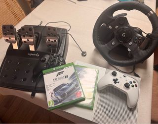 Xbox One S + Volante Logitech G920 + Juegos