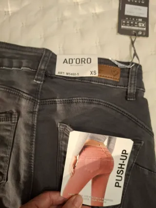 Pantalón vaquero AD'ORO gris talla XS