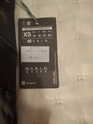 Pantalón vaquero AD'ORO gris talla XS