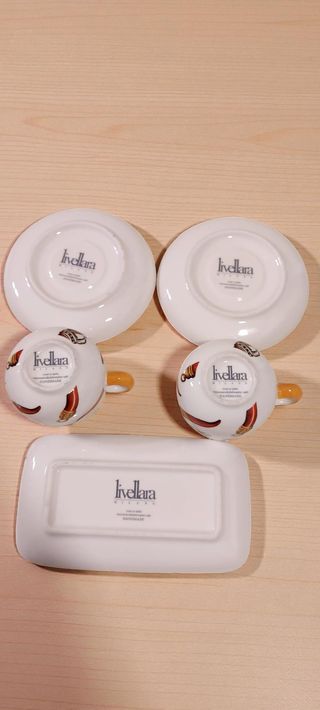 Set Tazzine Caffè Piattini e Vassoio Peperoncini