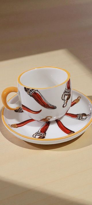 Set Tazzine Caffè Piattini e Vassoio Peperoncini