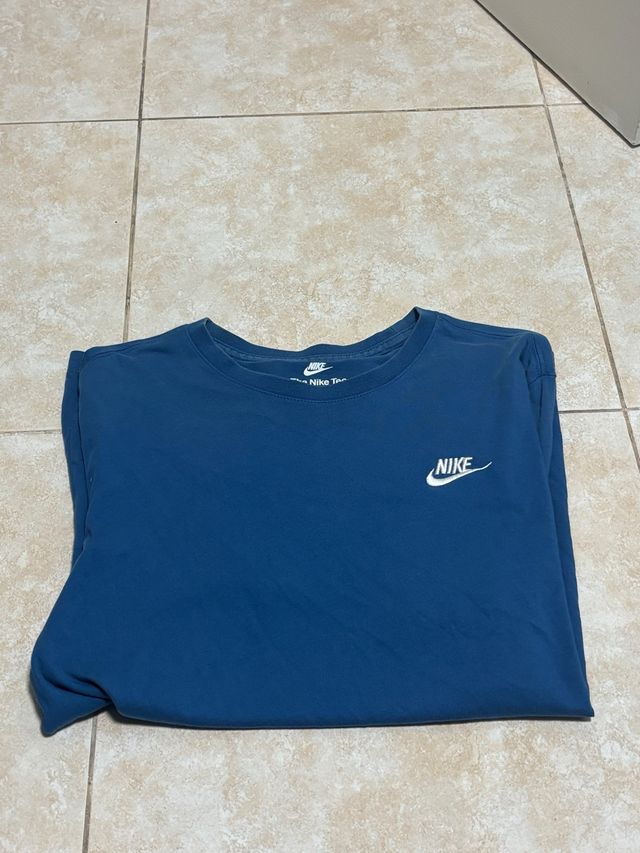 Camisa Nike Manga Larga Azul