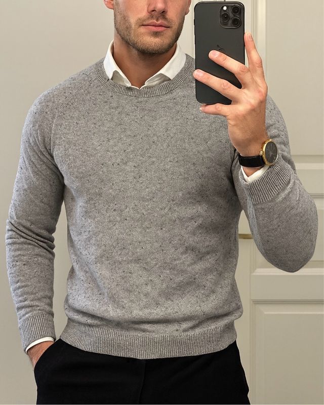 Jersey Bershka gris hombre Talla M