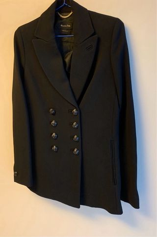 Chaqueta Lana Massimo Dutti Negra