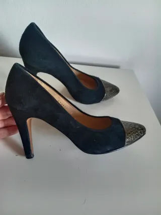 Zapatos de tacón Lodi negros y verde oliva