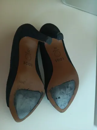 Zapatos de tacón Lodi negros y verde oliva