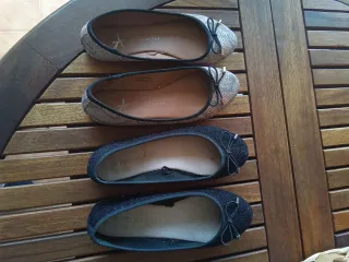 2 Manoletinas Negras y beige