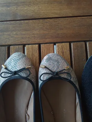 2 Manoletinas Negras y beige