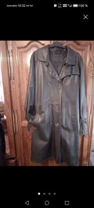 Abrigo Piel Mujer Natural Tafilete .moderno  en Gi