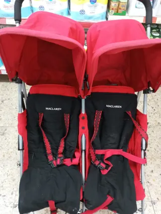 Carrito Doble Maclaren Rojo