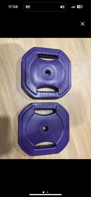 2 Discos Pesas 7.5kg Morado