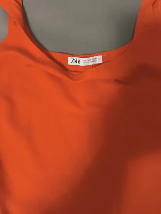 Vestido Zara tirantes naranja Talla S