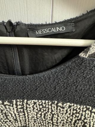 Vestido Corto Mescalino color blanco y negro