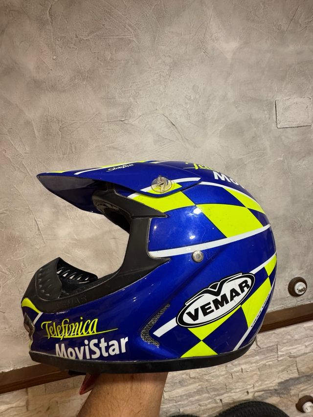 Casco Motocross Vemar Azul/Amarillo