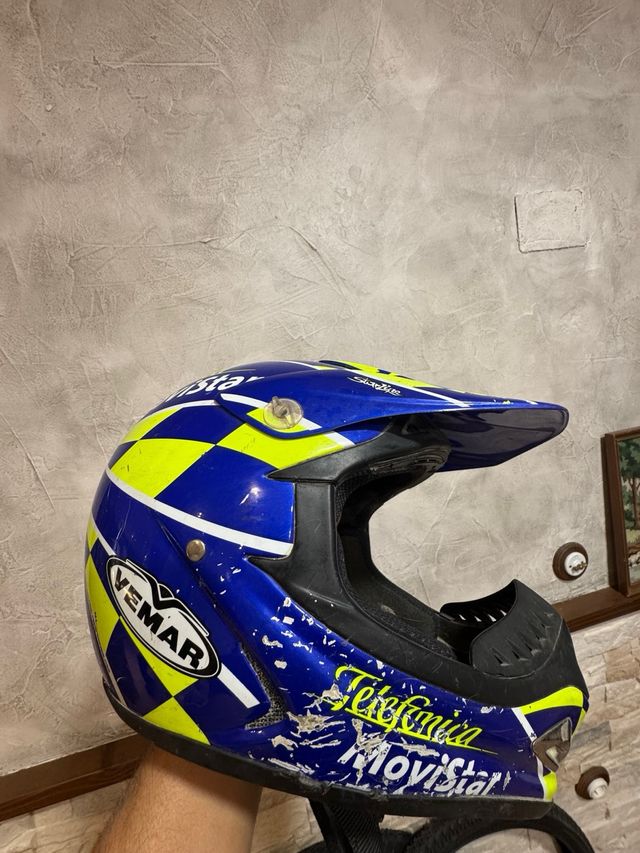 Casco Motocross Vemar Azul/Amarillo