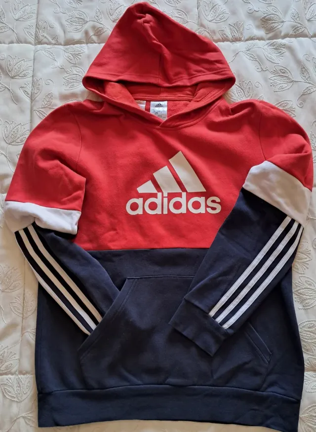 Sudadera Adidas Roja y Azul Chico 15-16 años