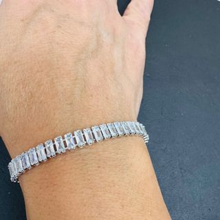 Bracciale con zirconi taglio baguette