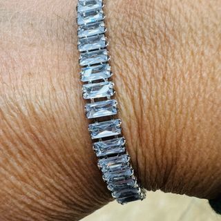 Bracciale con zirconi taglio baguette