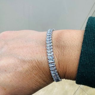 Bracciale con zirconi taglio baguette