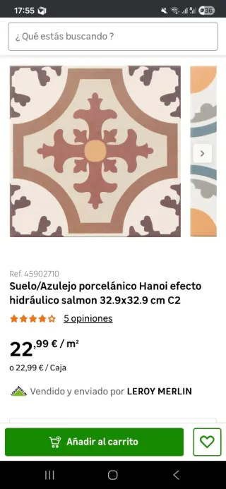 Suelo/Azulejo porcelánico Hanoi efecto hidráulico