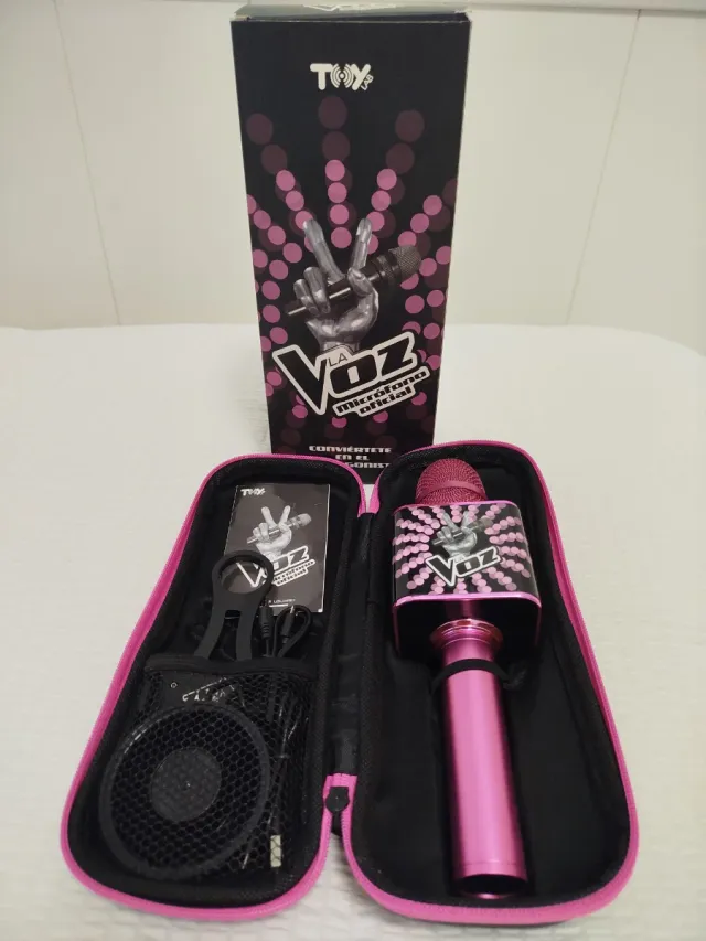 Micrófono Karaoke La Voz Oficial Rosa