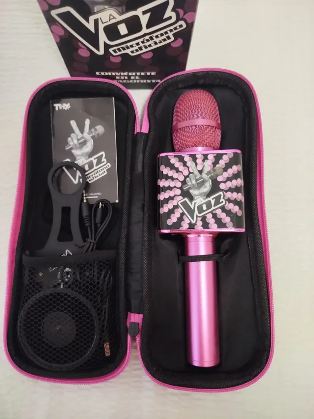 Micrófono Karaoke La Voz Oficial Rosa