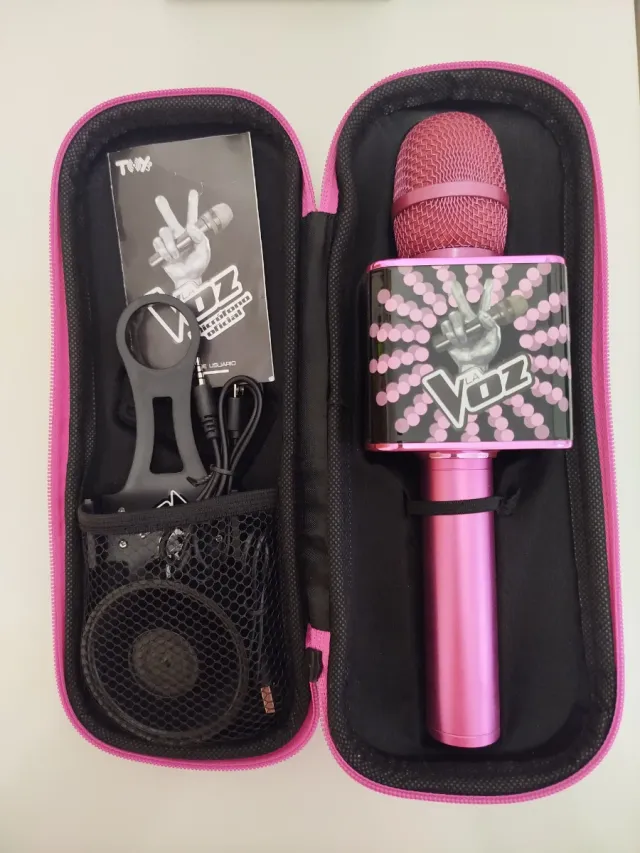 Micrófono Karaoke La Voz Oficial Rosa
